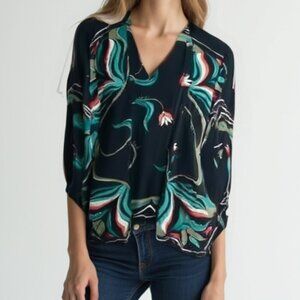 Billabong Floral Kimono Cardigan S Boho Coastal Festival Beach Coverup ❤️